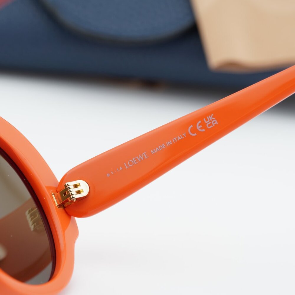 Loewe LW40135F 42E Round Sunglasses – Orange/Brown - Picture 7 of 9